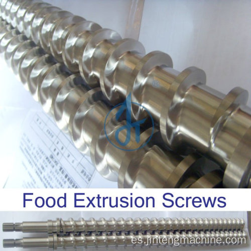 Cilindro de tornillo extrusor para extrusión de alimentos